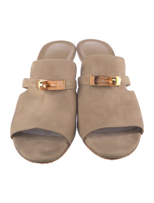 Hermès Cute Suede Slides