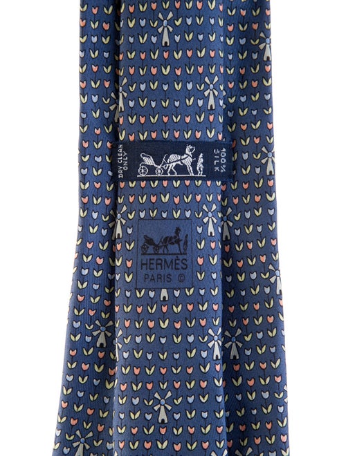 Hermès Pattern Print Tie