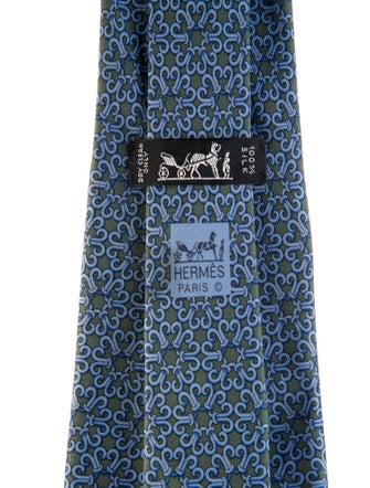 Hermès Pattern Print Tie