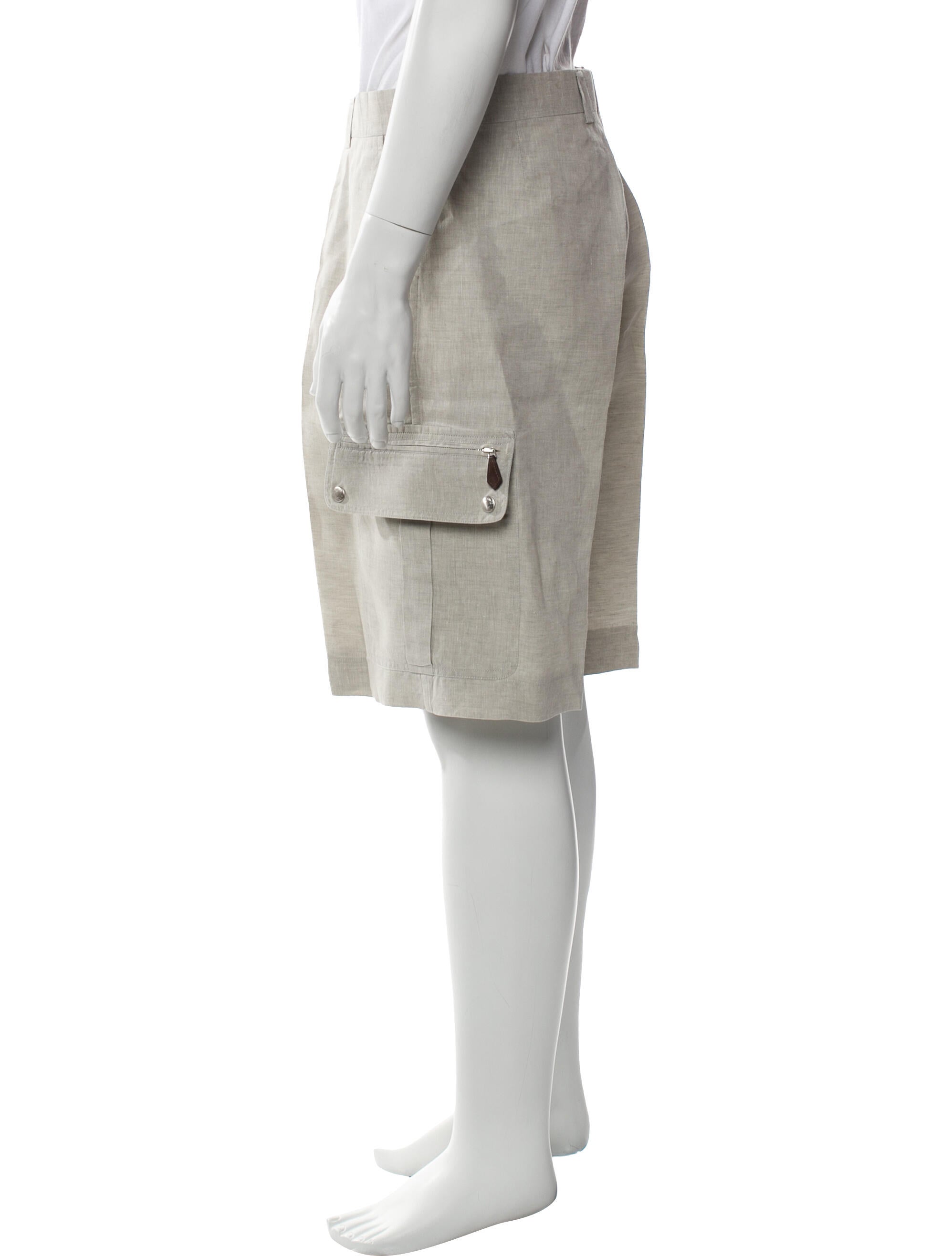 Hermès Linen Cargo Shorts