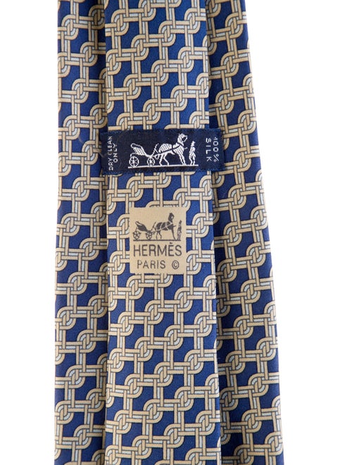 Hermès Pattern Print Tie