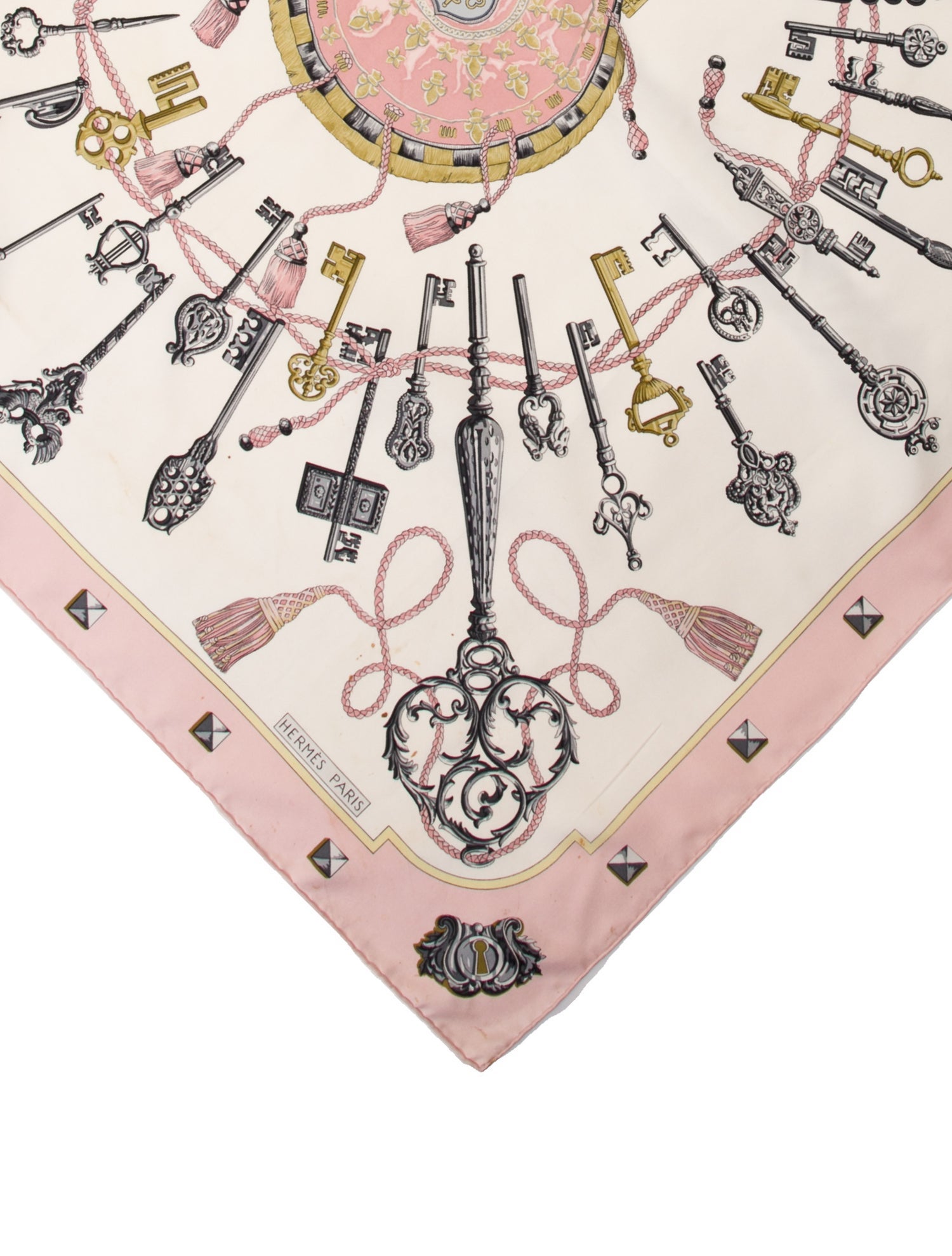 Hermès Les Clés Silk Scarf