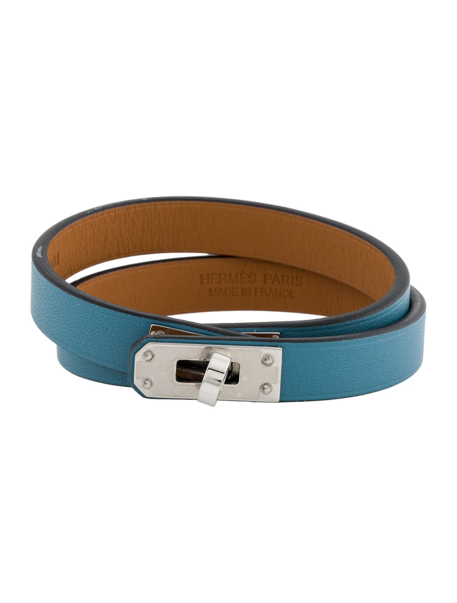 Hermès Leather Mini Kelly Double Tour Wrap Bracelet