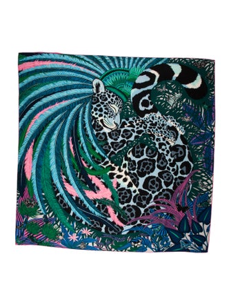 Hermès Jaguar Quetzal Cashmere Shawl