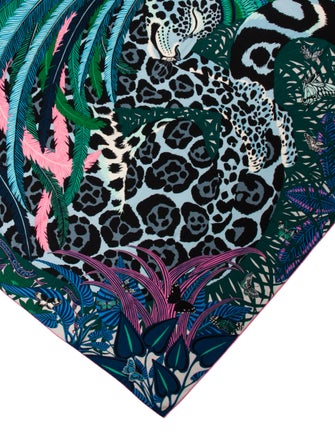 Hermès Jaguar Quetzal Cashmere Shawl