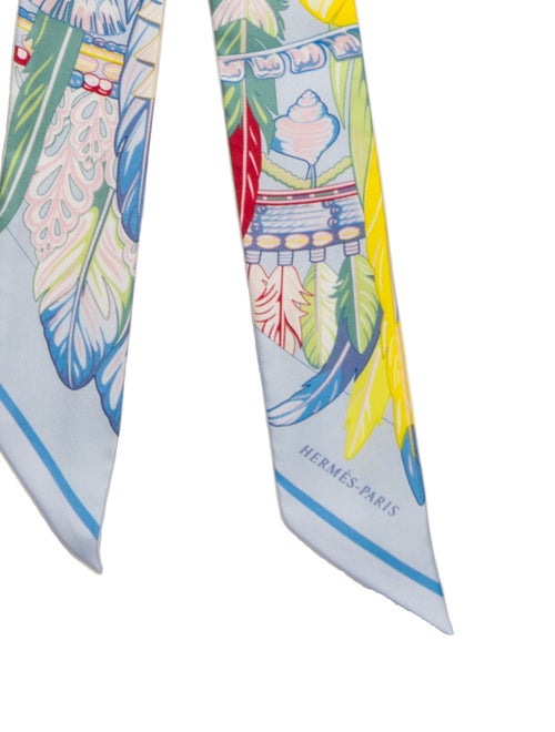 Hermès Danse Pacifique Silk Twilly Scarf