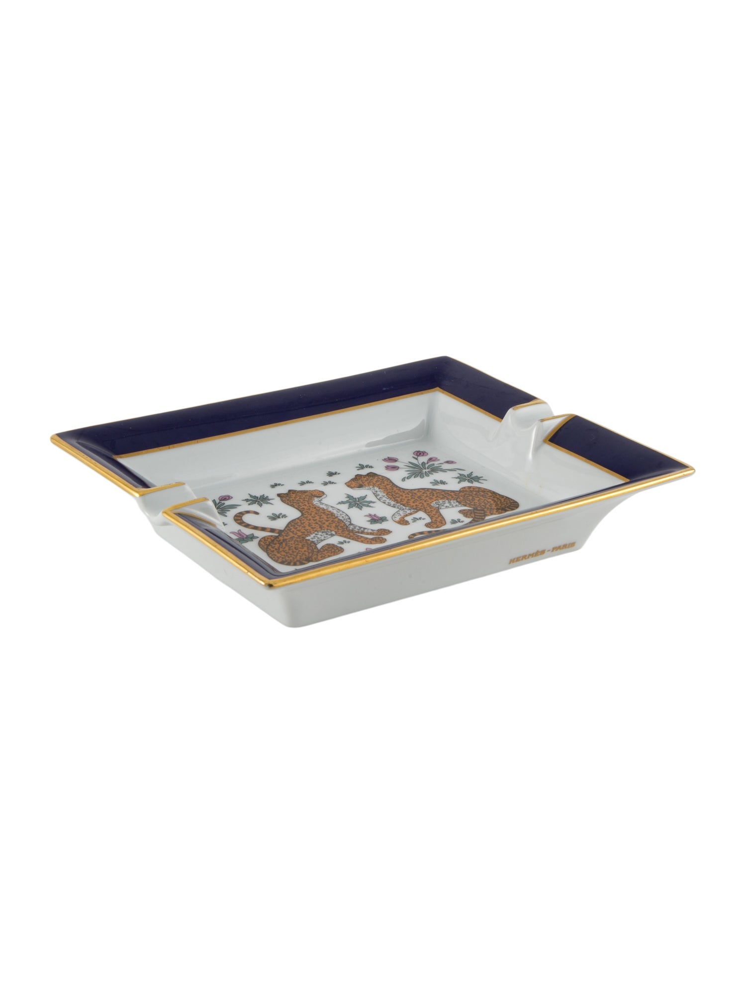 Hermès Les Leopards Porcelain Ashtray