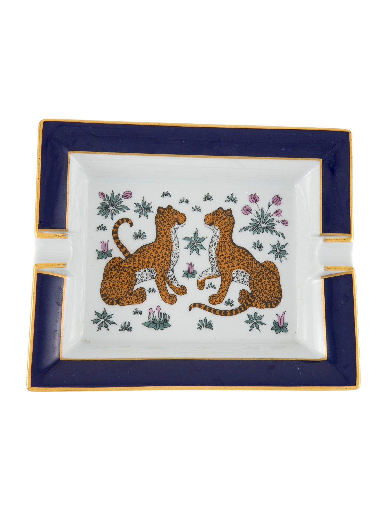 Hermès Les Leopards Porcelain Ashtray
