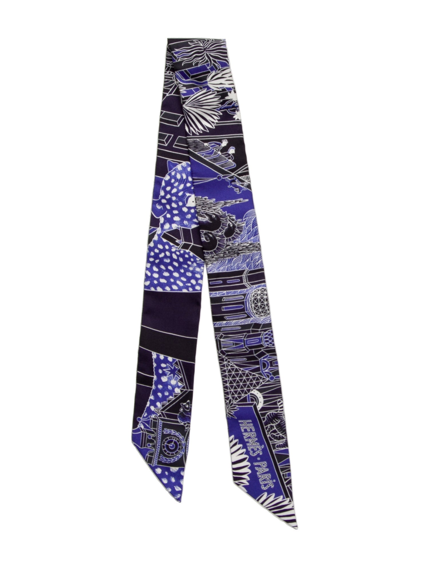 Hermès Animapolis Silk Twilly Scarf