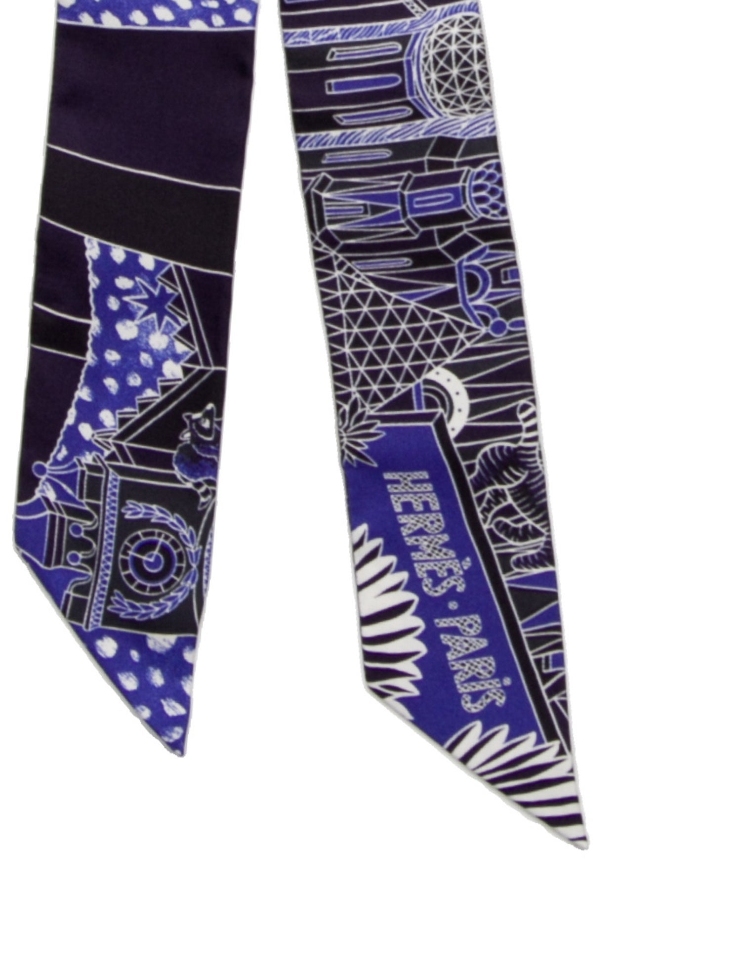Hermès Animapolis Silk Twilly Scarf