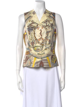 Hermès Silk Paisley Print Top