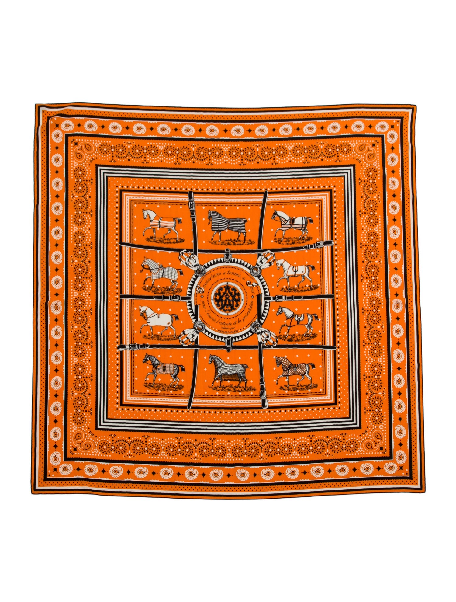 Hermès Couvertures et Tenues de Jour Bandana Cashmere Shawl