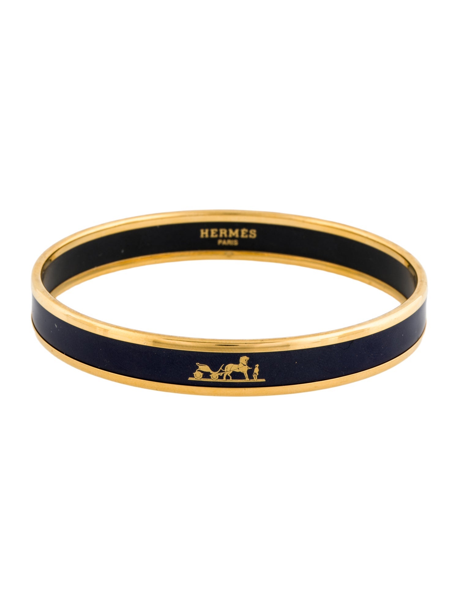 Hermès Calèche Narrow Enamel Bracelet