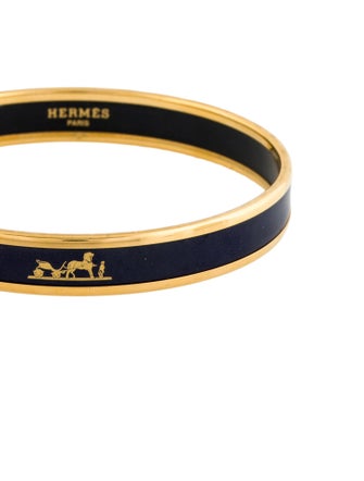 Hermès Calèche Narrow Enamel Bracelet