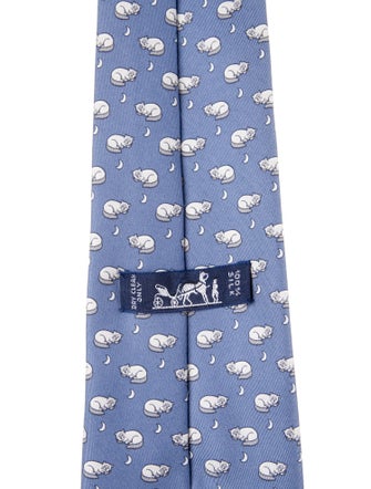 Hermès pattern silk tie