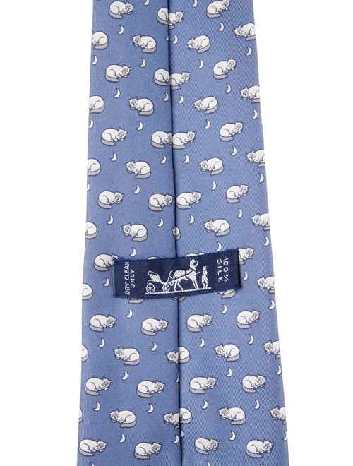Hermès pattern silk tie