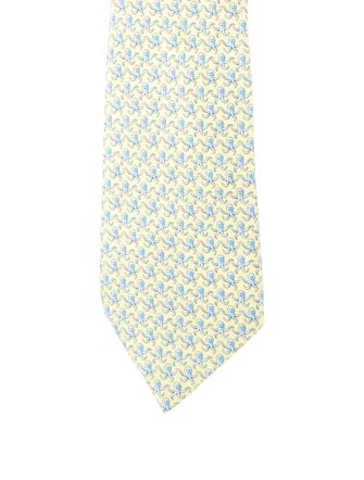 Hermès pattern silk tie