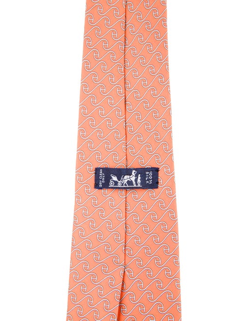 Hermès pattern silk tie
