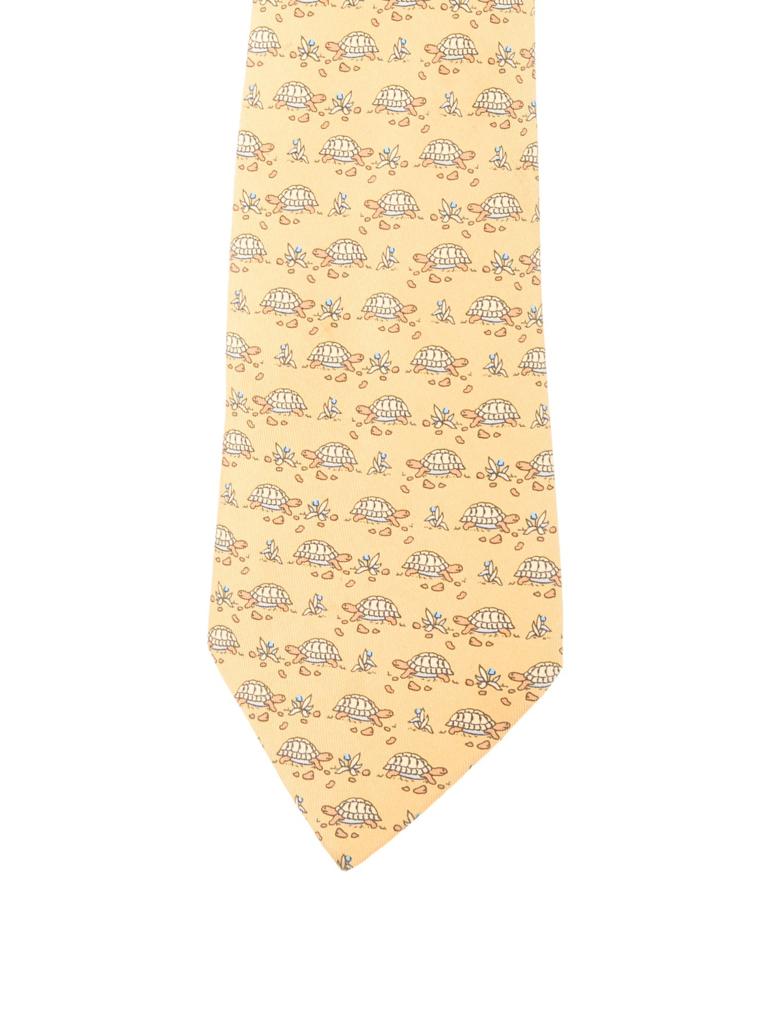 Hermès pattern silk tie