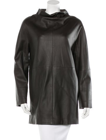 Hermès Cerf Leather Shift Dress