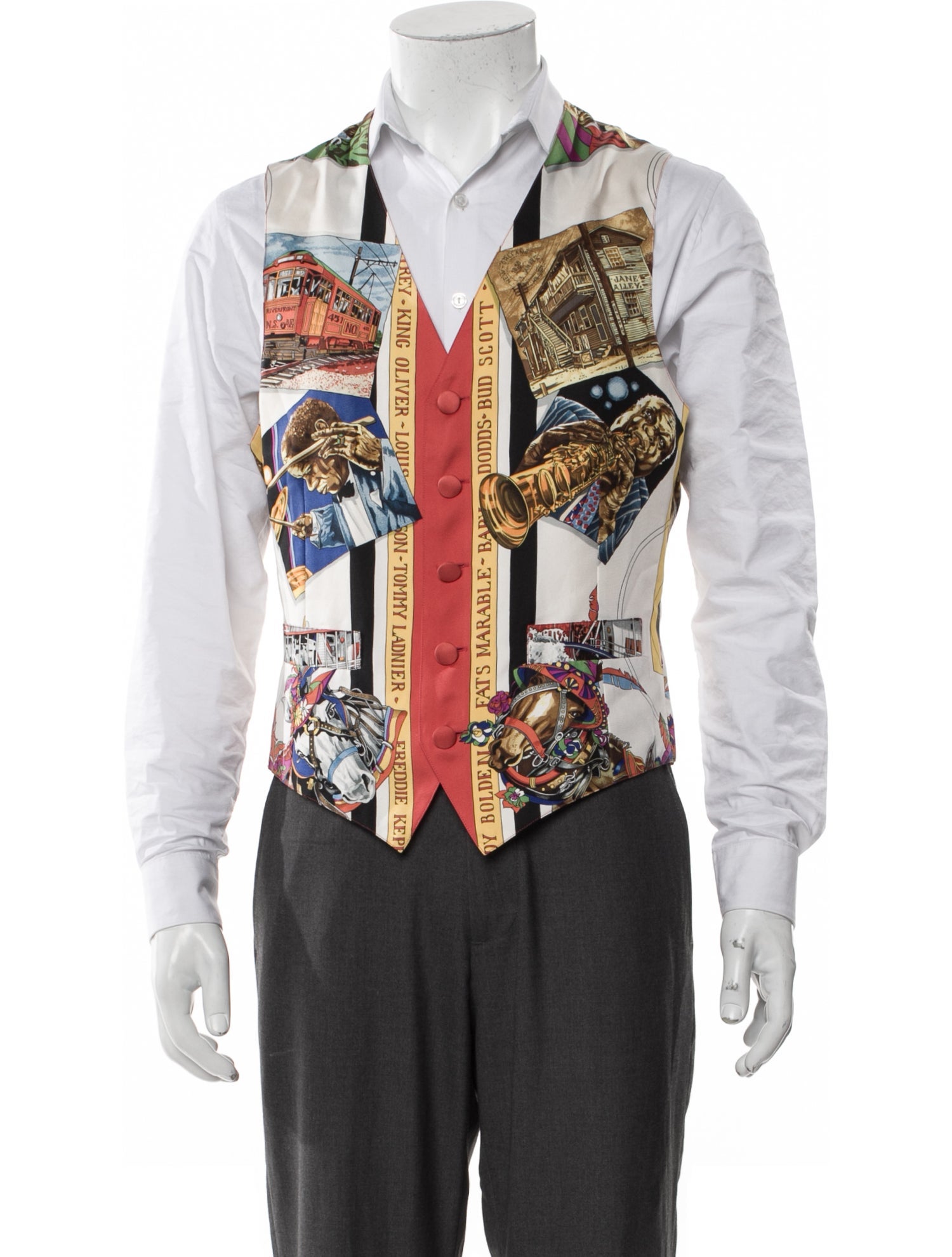 Hermès Printed Suit Vest