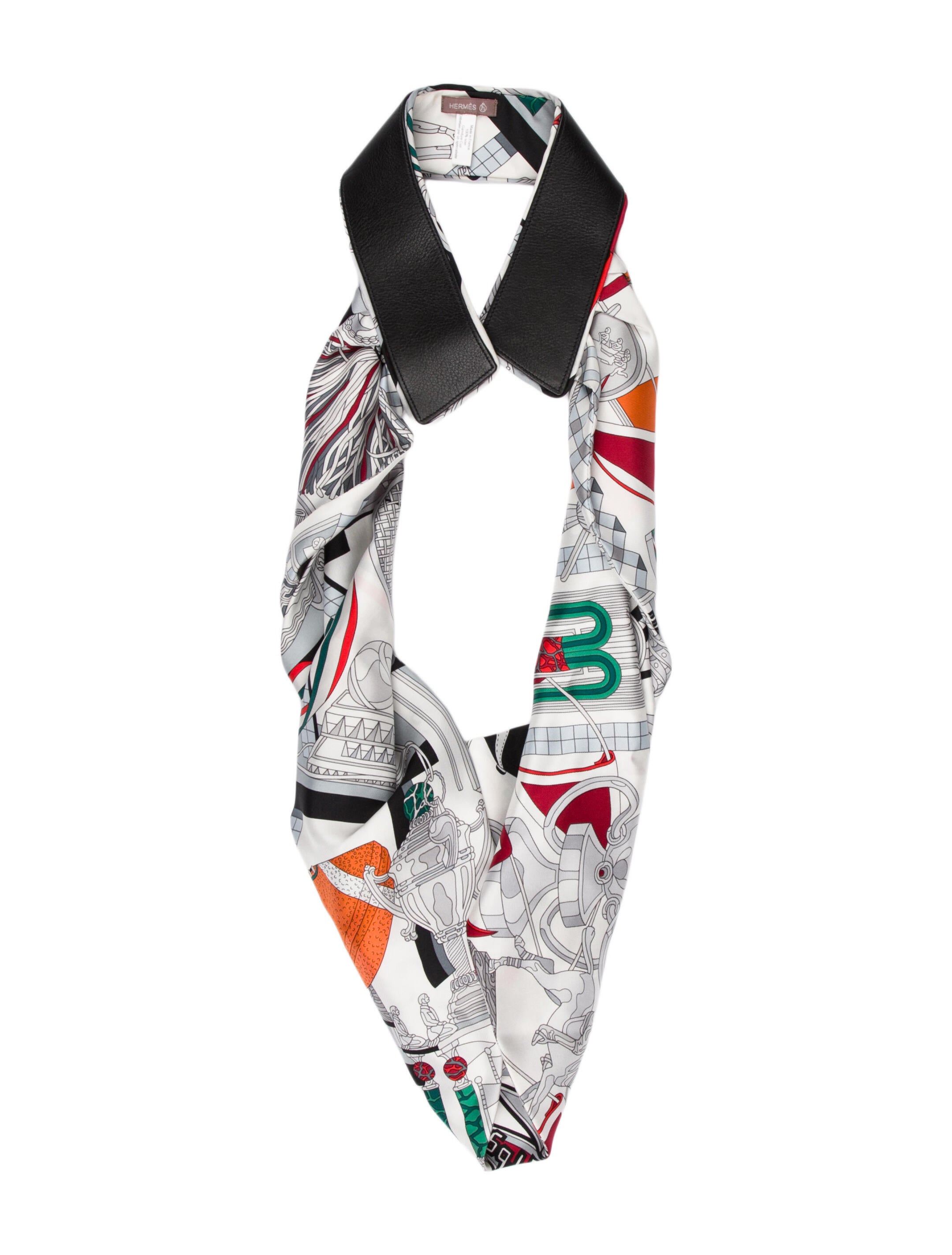Hermès Petit H Les Trophées Collared Scarf Silk Scarf