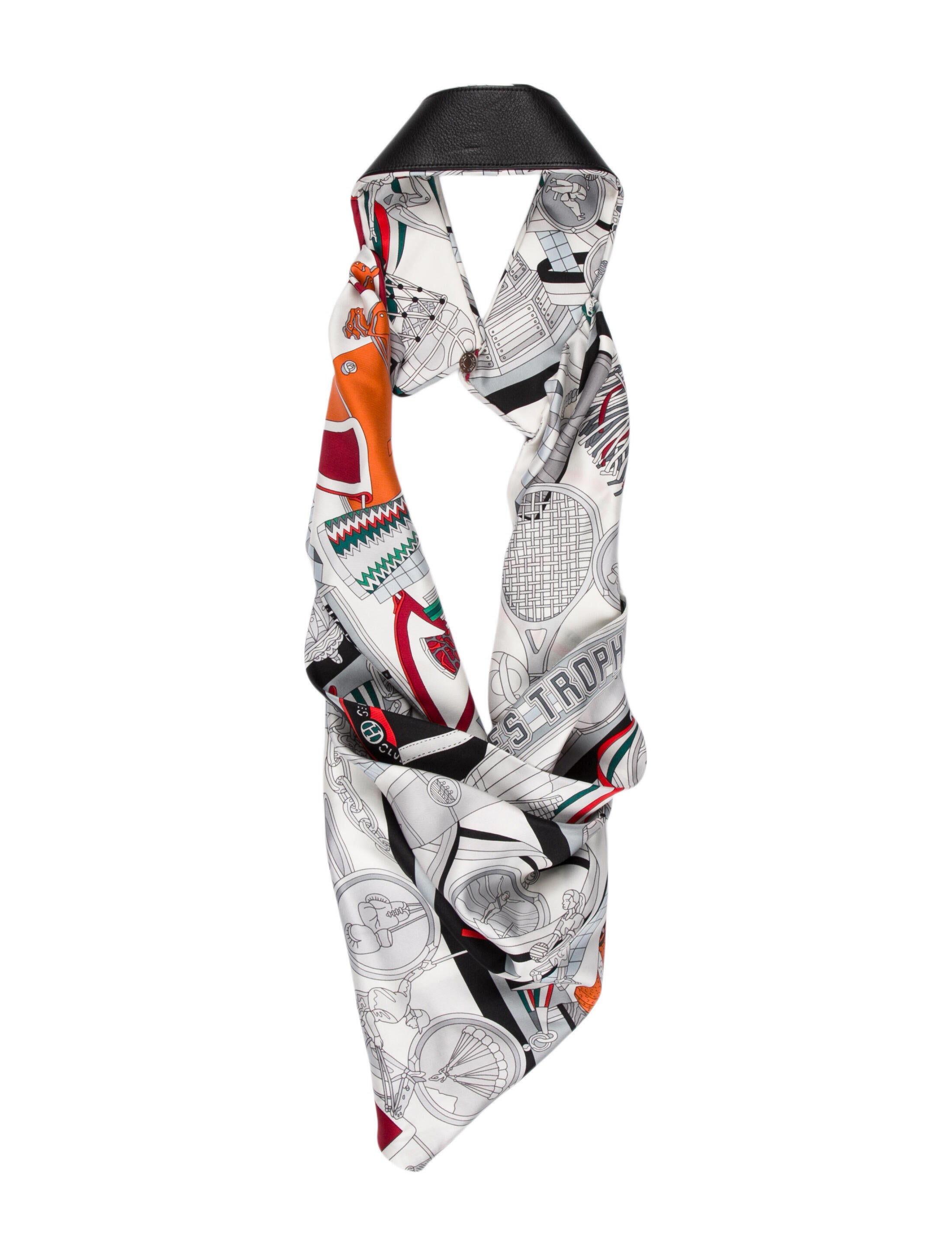 Hermès Petit H Les Trophées Collared Scarf Silk Scarf