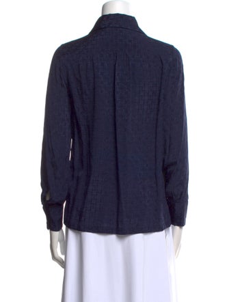 Hermès Long Sleeve Button-Up Top