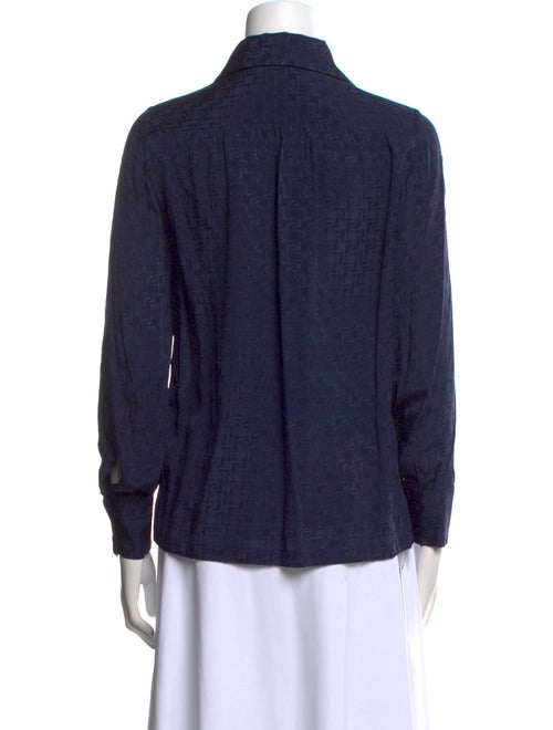 Hermès Long Sleeve Button-Up Top