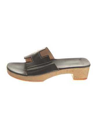 Hermès Leather Slides