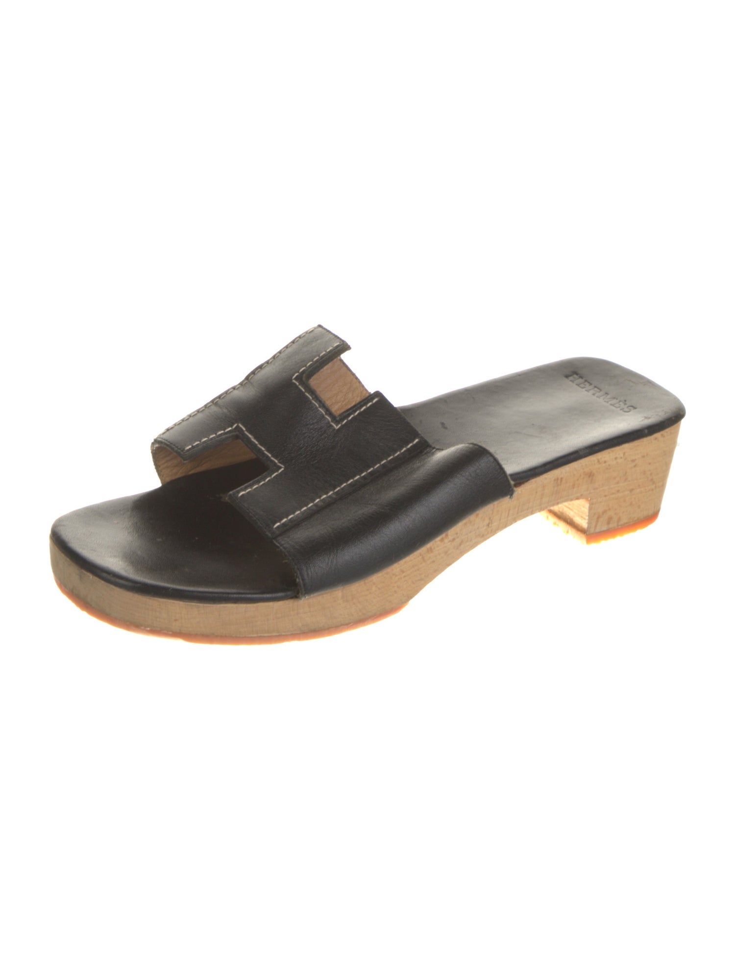 Hermès Leather Slides