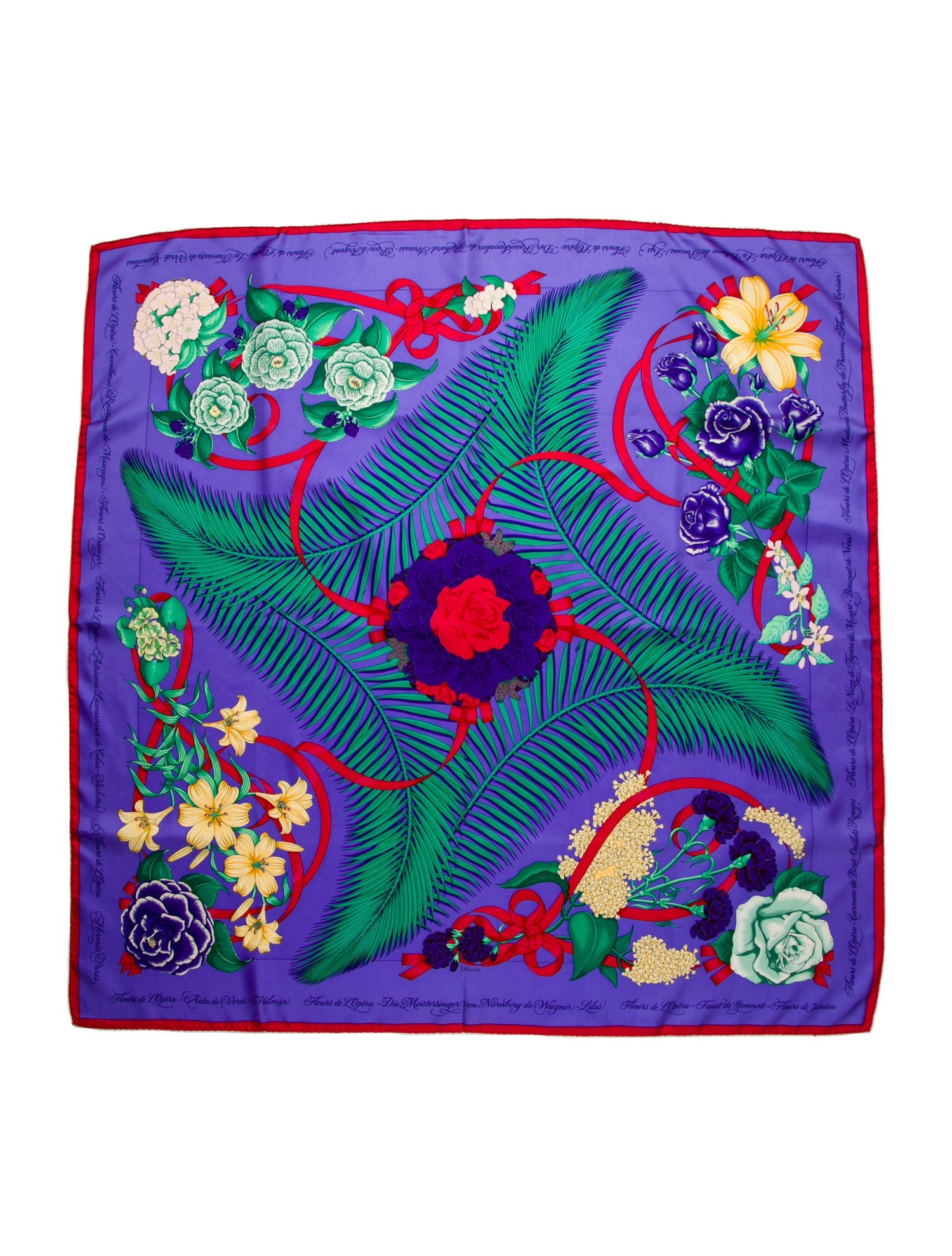 Hermès Fleurs de L’Opera Silk Scarf