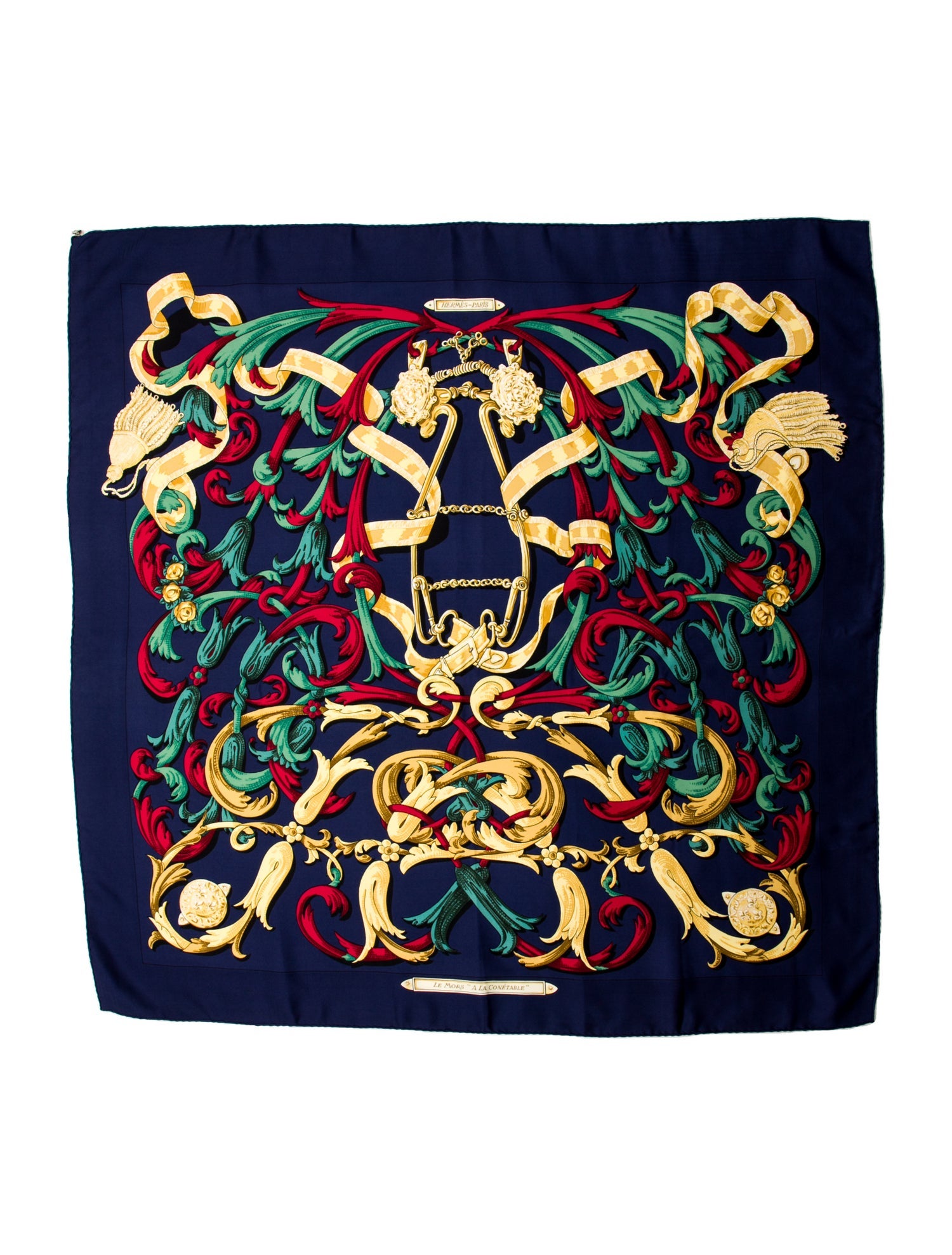 Hermès Le Mors A La Conétable Silk Scarf