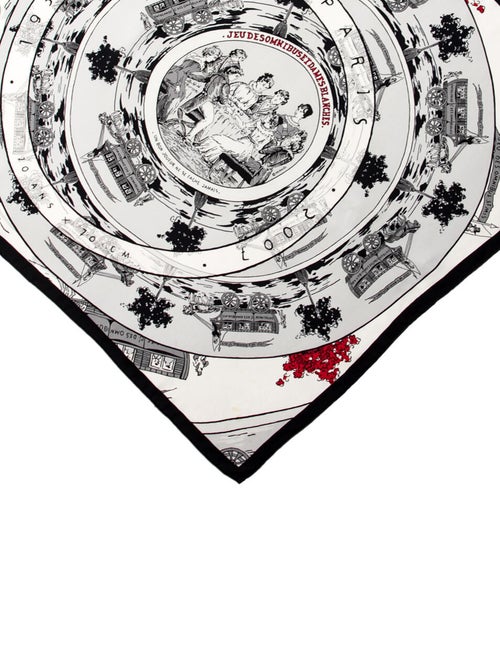 Hermès Jeu des Omnibus et Dames Blanches Silk Scarf