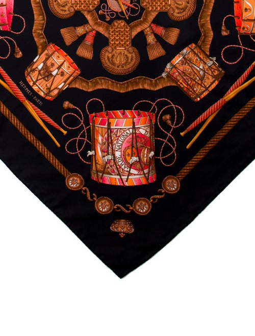 Hermès Les Tambours Silk Scarf