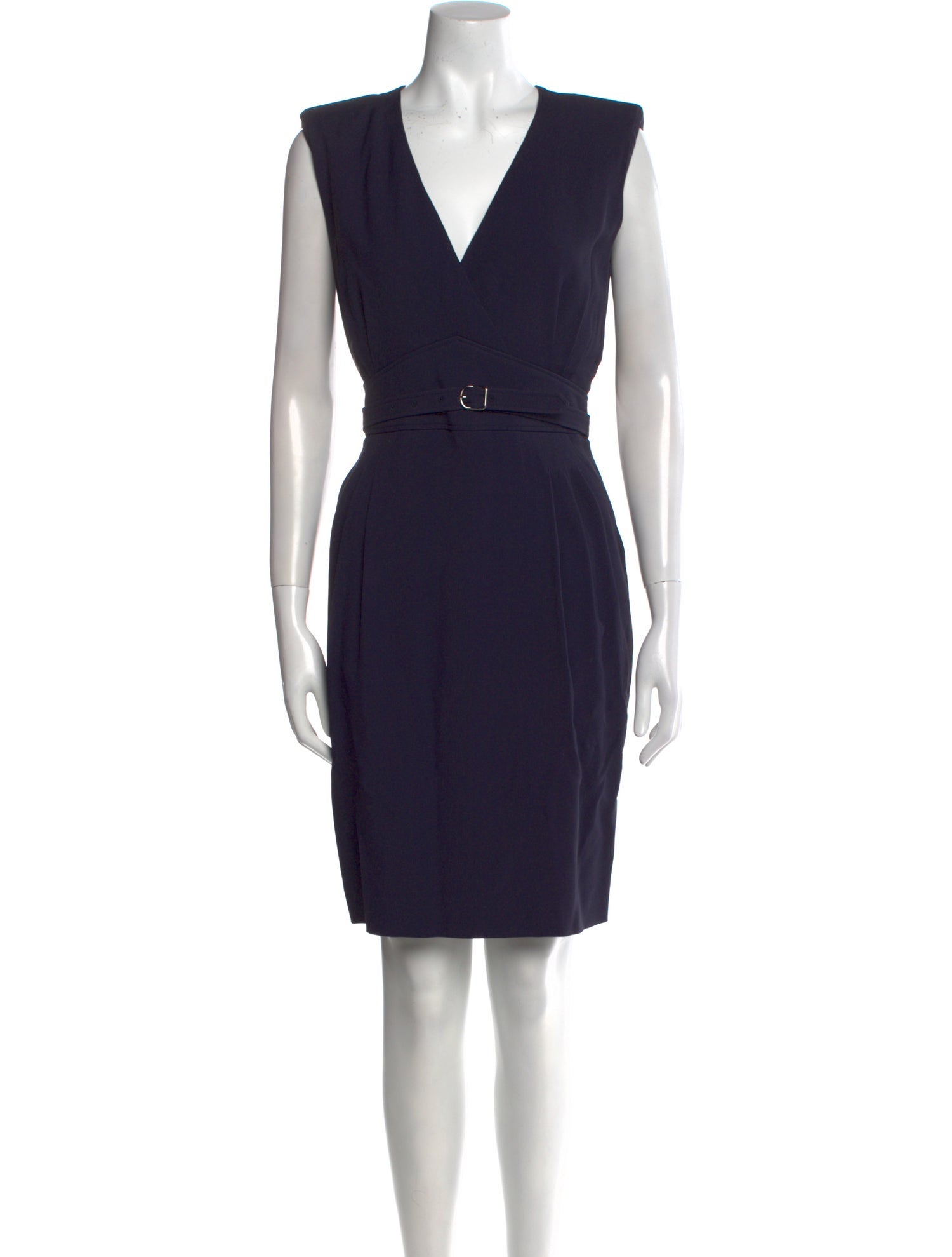 Hermès V-Neck Knee-Length Dress