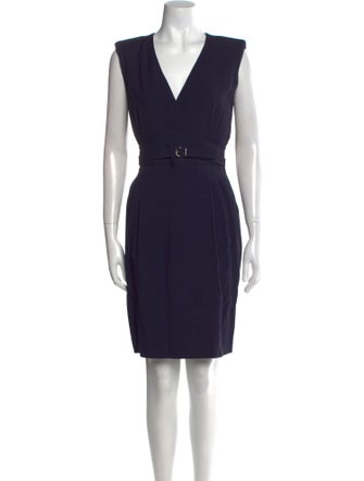 Hermès V-Neck Knee-Length Dress