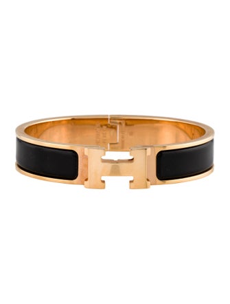 Hermès Enamel Clic H Bangle Bracelet