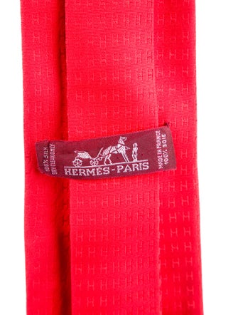 Hermès Pattern Print Silk Tie