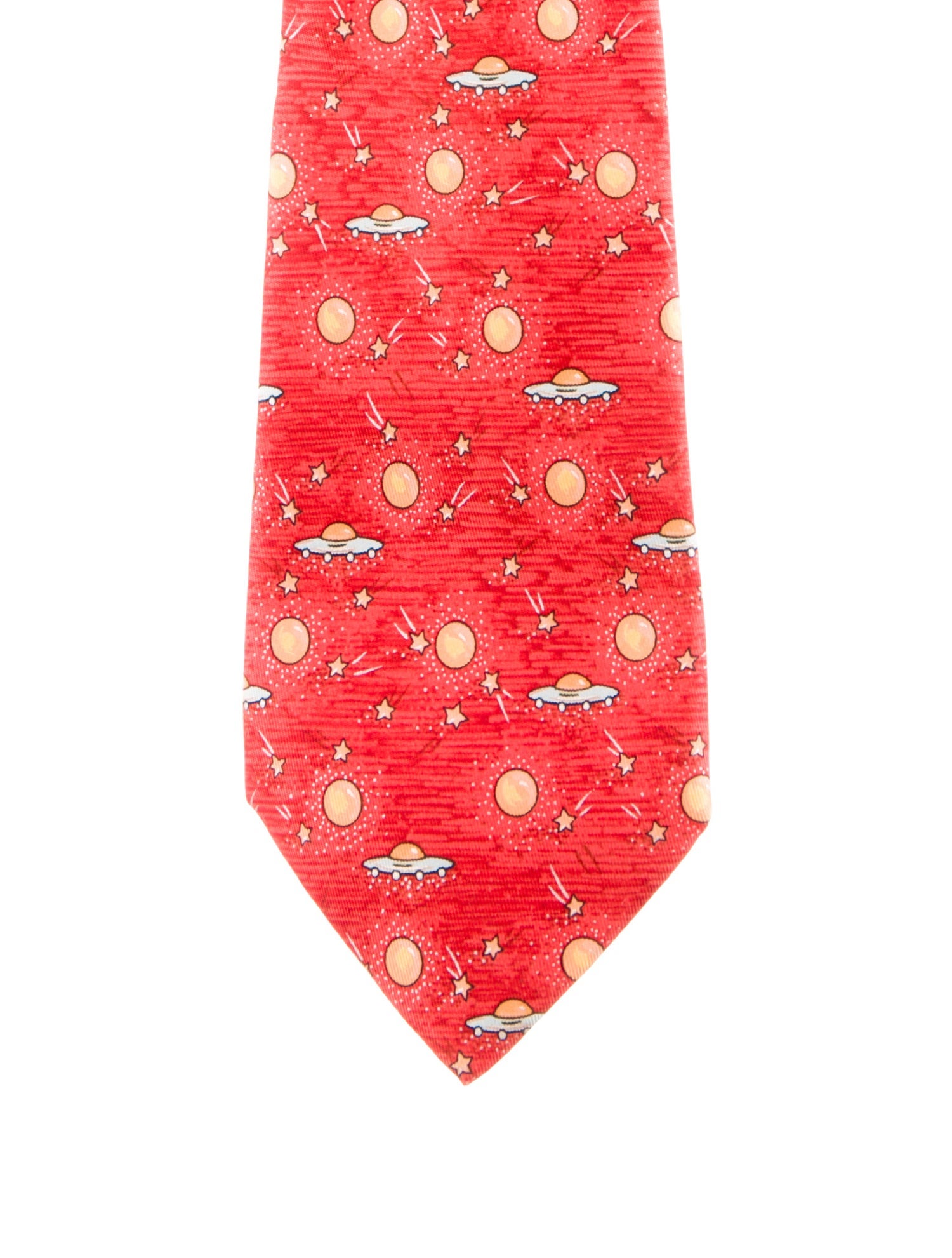 Hermès Pattern Print Silk Tie