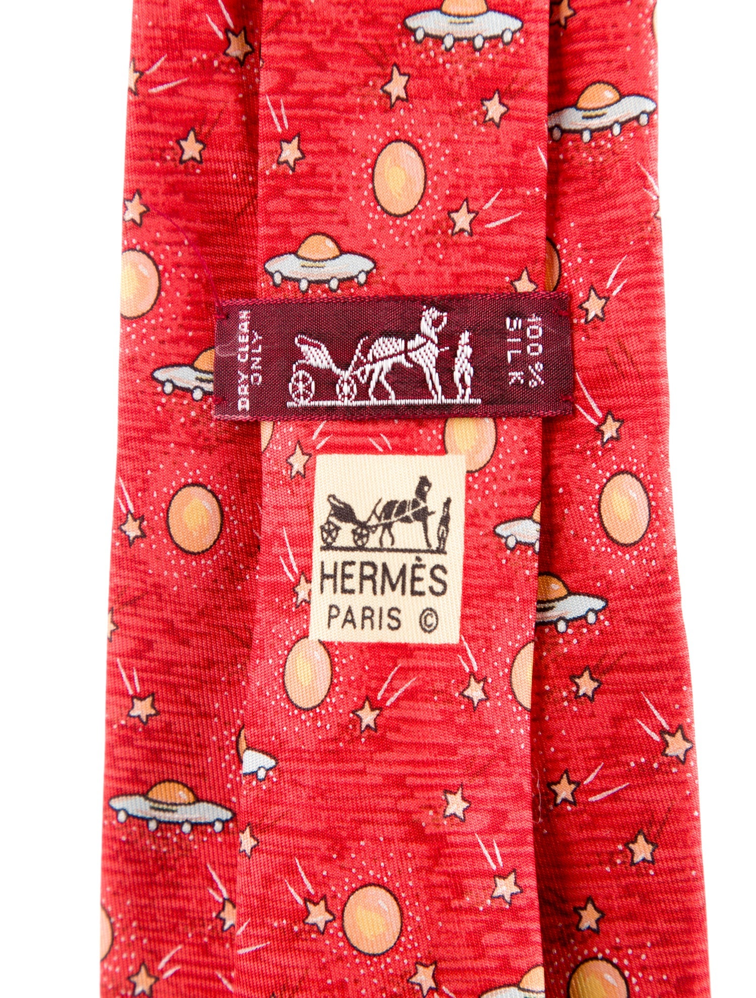 Hermès Pattern Print Silk Tie