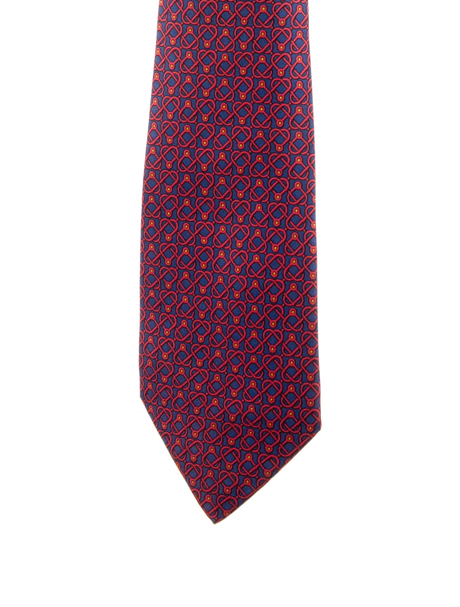 Hermès Pattern Print Silk Tie