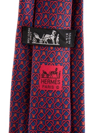 Hermès Pattern Print Silk Tie