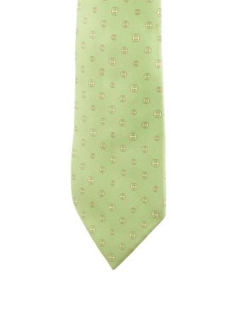 Hermès Pattern Print Silk Tie