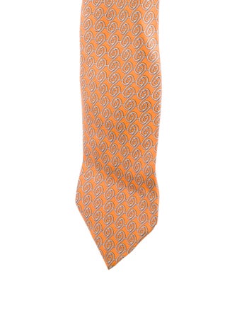 Hermès Pattern Print Silk Tie.