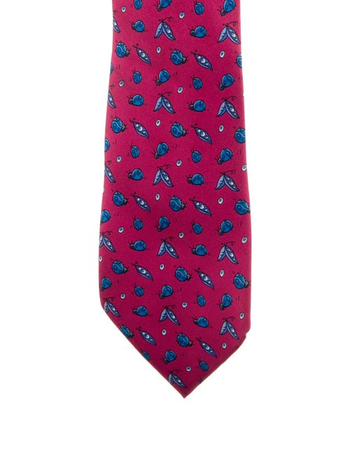 Hermès Pattern Print Silk Tie