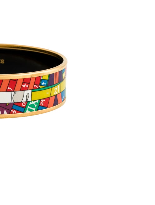 Hermès Wide Enamel Bangle Bracelet