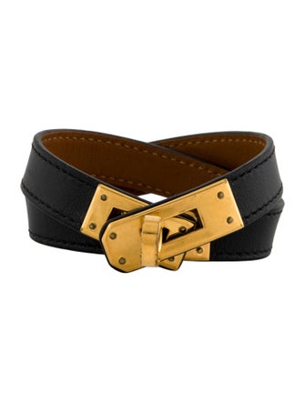 Hermès Leather Kelly Double Tour Bracelet