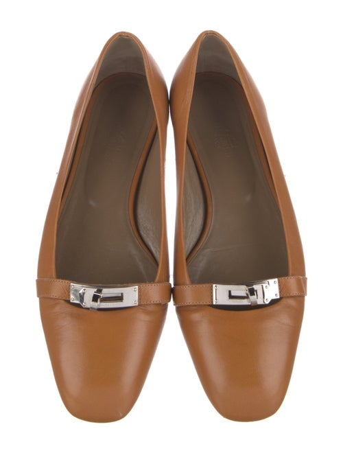Hermès Bilbao Leather Ballet Flats