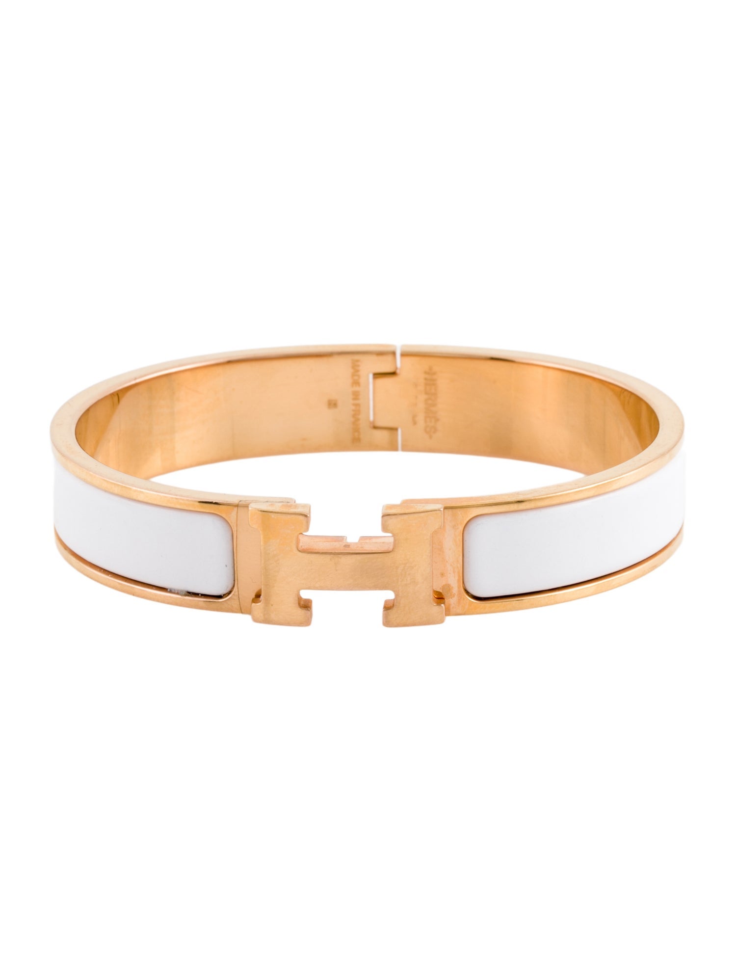 Hermès Enamel Clic H Bangle Bracelet